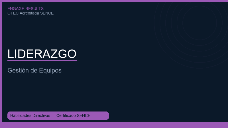 Liderazgo Efectivo y Gestion de Equipos